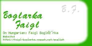 boglarka faigl business card